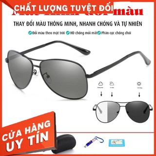 Mắt Kính thần kỳ Tech Pro mắt kính thông minh tự chuyển màu theo ngày đêm, phong cách phi công, tính năng phân cực polar