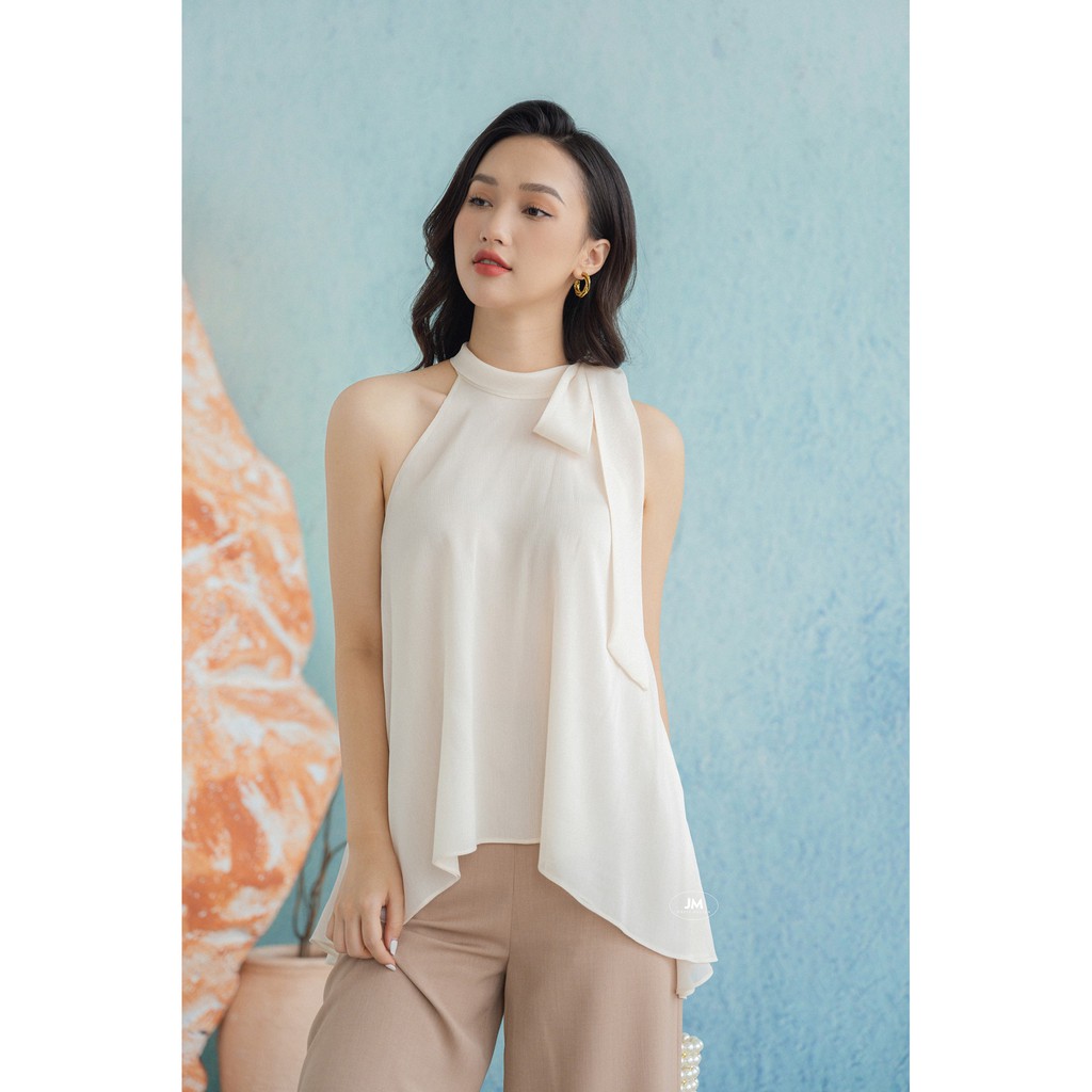 Áo yếm JM nơ cổ nữ tính cho mùa du lịch A12875