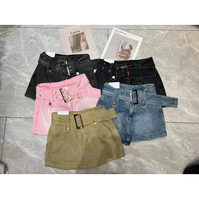 CHÂN VÁY BÒ KÈM ĐAI SIÊU HÓT QUẢNG CHÂU LOẠI 1 MS30166