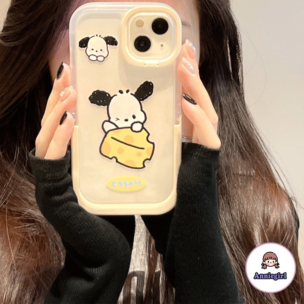 Ốp Điện Thoại TPU Mềm Hình Bánh Pochacco Hoạt Hình Có Giá Đỡ Cho IPhone 14 13 12 11 Pro Max