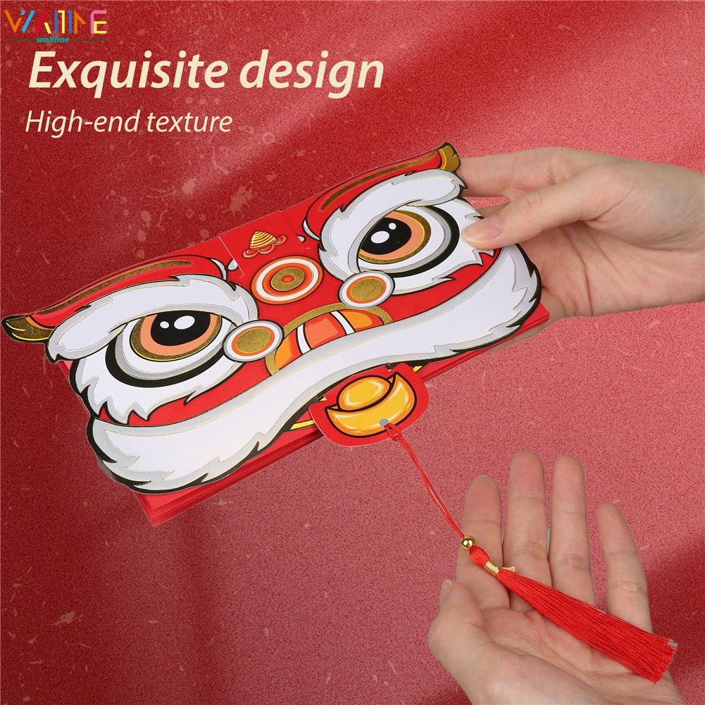 Custom multi-card folding red envelope 2022 Year of the Tiger 2022 New Year decoration Ang Bao Red Packet 2022 CNY 2022 decor waitime