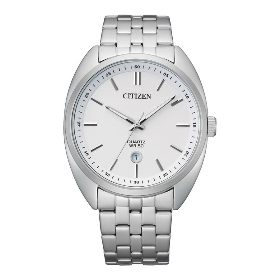 Đồng Hồ Citizen Nam Dây Kim Loại Pin-Quartz BI5090-50A - Mặt Trắng (42mm)