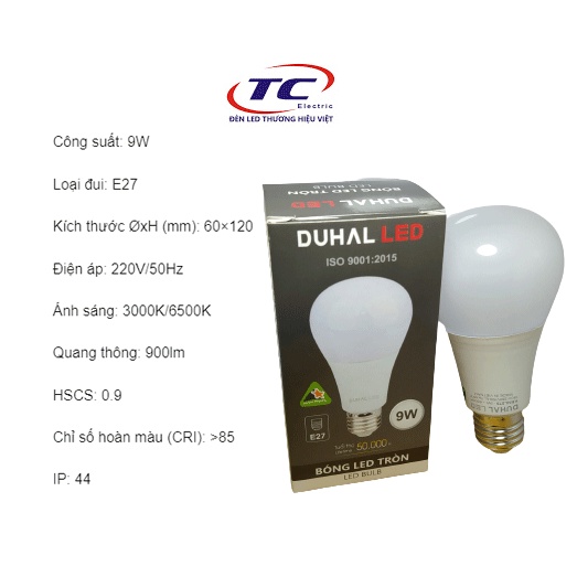 Bóng đèn led Bulb 9W Duhal