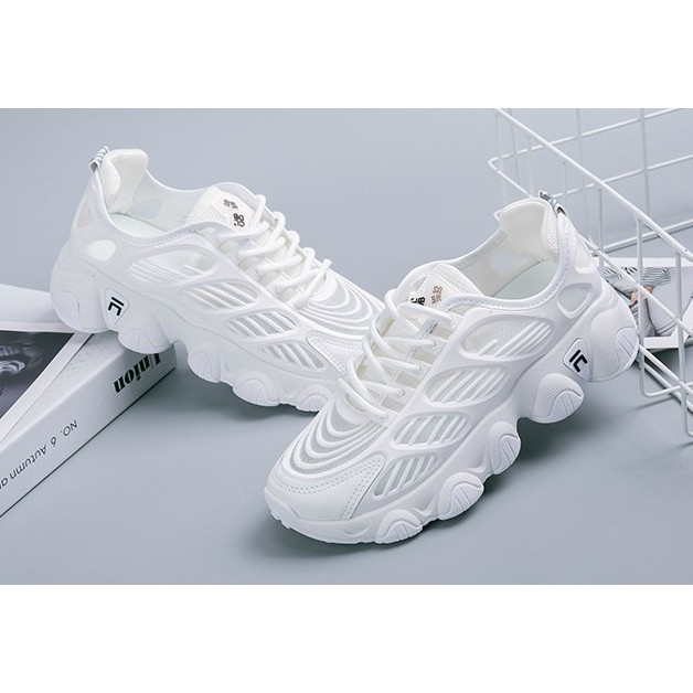 Giày thể thao/sneakers nữ phong cách Hàn Quốc màu trắng | BigBuy360 - bigbuy360.vn