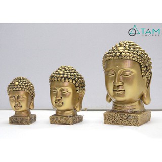 [THIẾT KẾ TINH XẢO] Tượng đầu Phật trang trí màu vàng đồng size mini và nhỏ