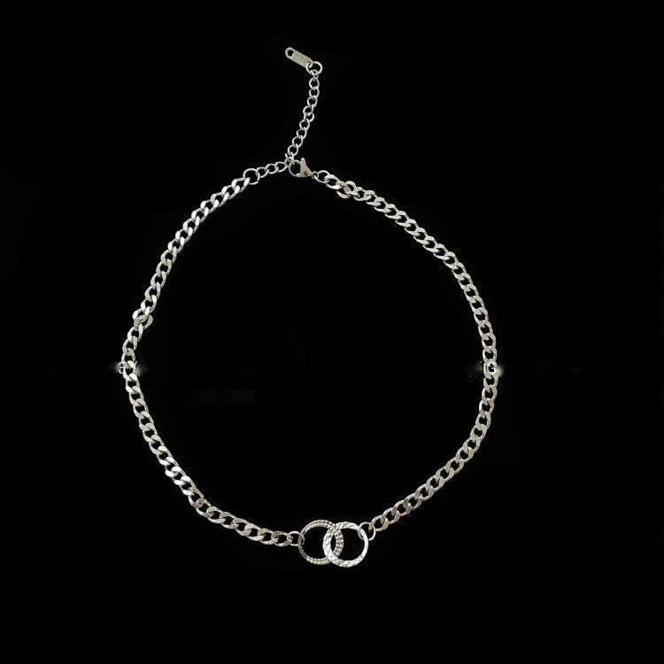 Vòng cổ thép titan thiết kế sang trọng phong cách hip hop