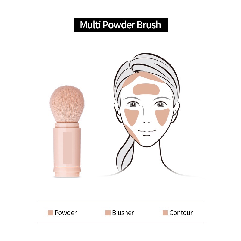 Bộ cọ trang điểm 4 trong 1 Bộ cọ trang điểm đa năng Portable Make Up Brush Beauty Tool