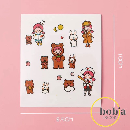 Sticker nhiều hình dễ thương