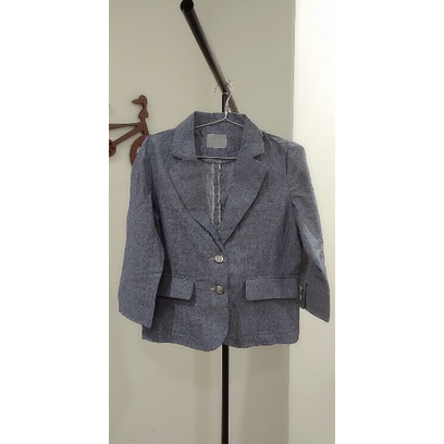 Crop blazer in gray vnxk áo khoác vest màu xám ghi form ngắn tay lửng hàng xuất Nhật cao cấp xuất khẩu dư xịn | BigBuy360 - bigbuy360.vn