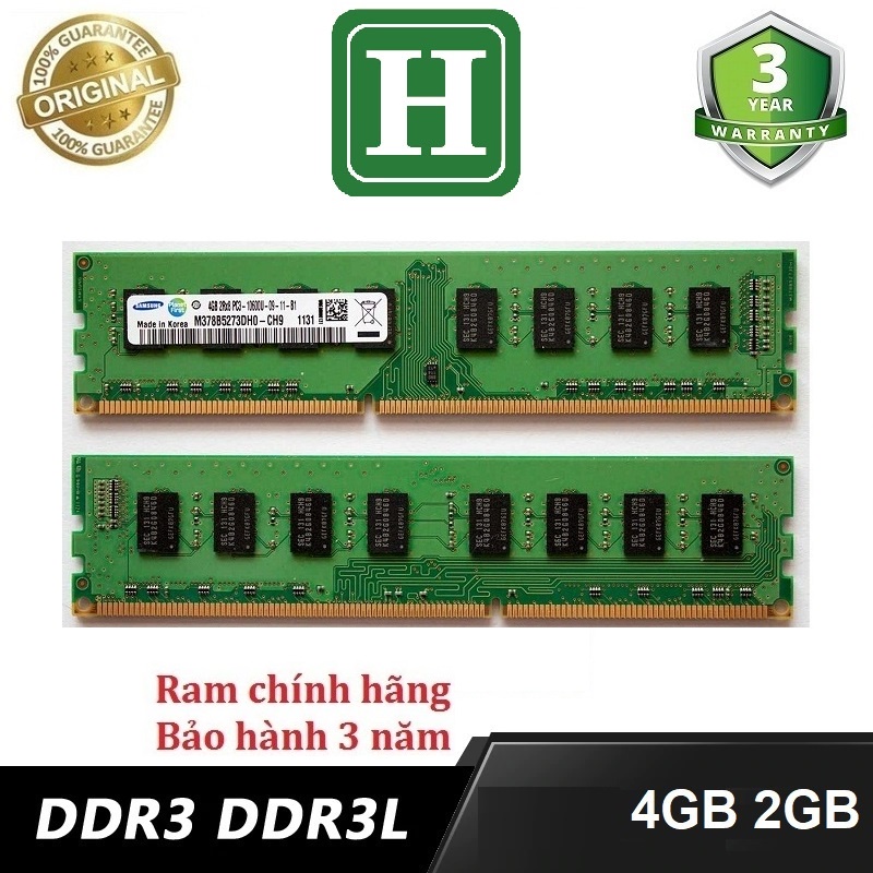 Ram PC DDR3 2Gb, 4Gb bus 1600 và một số loại khác - ram zin máy đồng bộ siêu bên và ổn định, bảo hành 3 năm