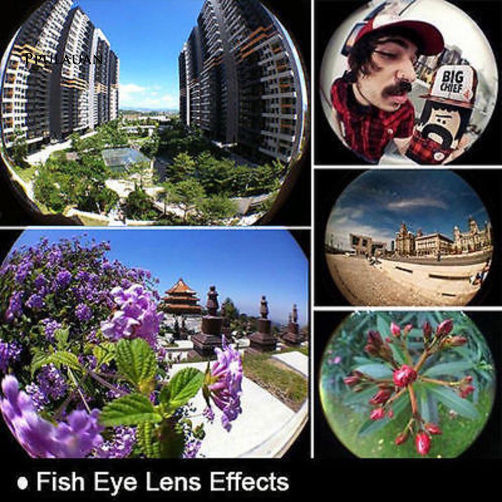 Ống kính camera rời dạng kẹp cho điện thoại 3 trong 1 kiểu mắt cá/ ống kính góc rộng/ ống kính Macro