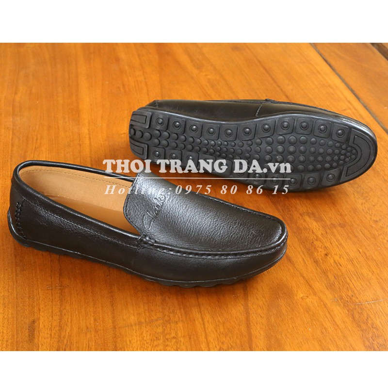 Giày lười da bò thật MENLI GLSP123 (Tặng đón gót)