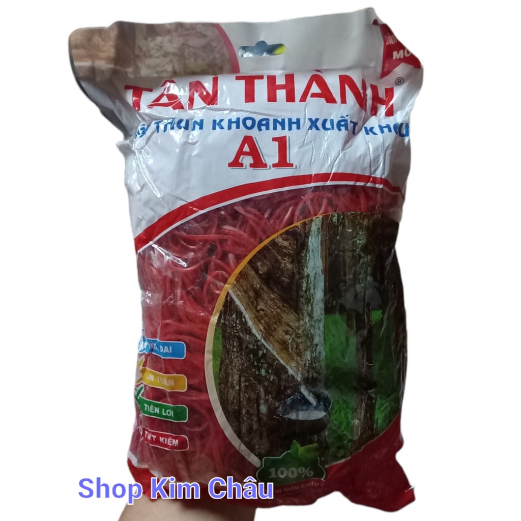 Bịch 500g dây thun MÀU ĐỎ xuất khẩu nhiều size trung lớn cột hàng siêu dẻo dai tiện lợi chất liệu đẹp