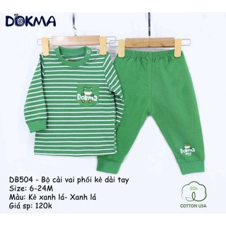 Bộ dài tay bé trai Dokma 3m-24m