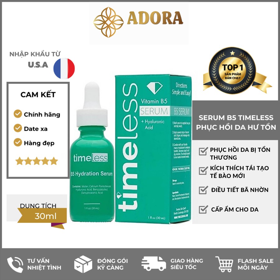 [NSX Mới Nhất] Hồi Phục Da Serum Timeless Vitamin B5 30ml