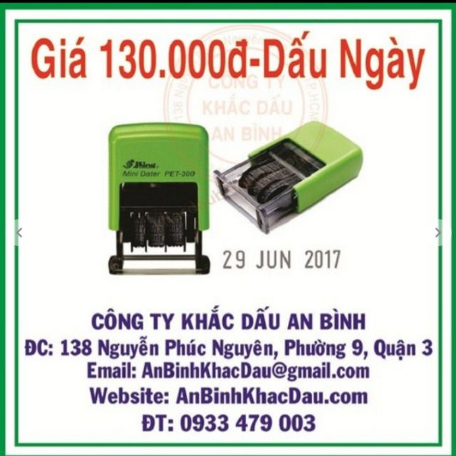 dấu mộc ngày tháng, dấu mộc hạn sử dụng hiệu shiny rẻ bền đẹp