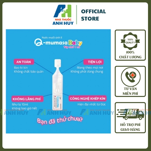 Nước Muối Sinh Lý Cho Trẻ Sơ Sinh - Nước Muối Nhỏ Mắt Nhỏ Mũi Vô Khuẩn Cho Bé Q Mumasa Baby