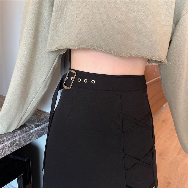 Chân Váy Chữ A Dài Qua Gối Thiết Kế Xẻ Tà Có Size Lớn Thời Trang Xuân Thu Mới Cho Nữ