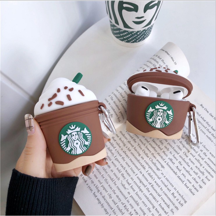 Vỏ bảo vệ bao đựng tai nghe airpod 1/2 - Jerry Case Coffee Starbucks