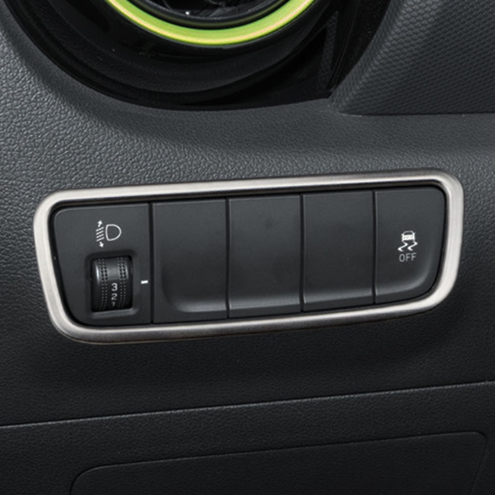 Miếng Dán Trang Trí Bảng Điều Khiển Đèn Pha Xe Hơi Cho Hyundai Kona Encino 2018-2021