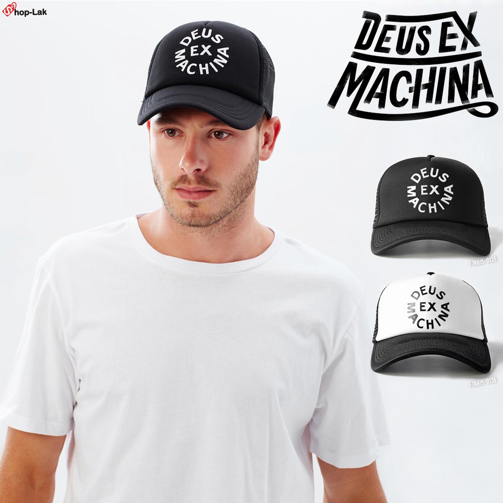Mũ xốp mềm với hoa văn DEUS EX MACHINA hoàn hảo cho lưới đen có thể phù hợp với 2 màu để lựa chọn từ