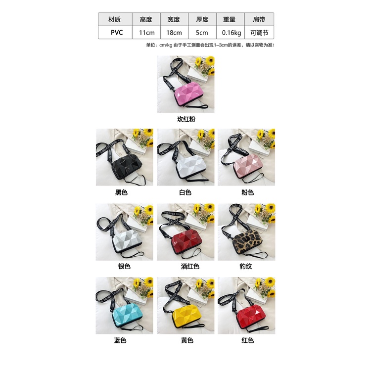 Túi Đeo Chéo Mini Hình Khối Vuông Thời Trang Hàn Quốc Cho Nữ