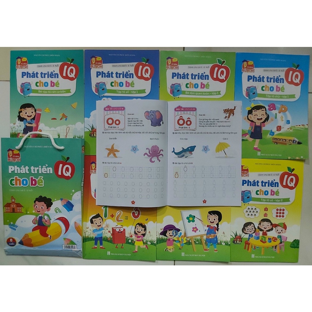Bộ sách Phát triển IQ cho bé (dành cho bé 5-6 tuổi) (8 quyển)