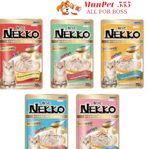 Pate Nekko in Gravy các vị 70g thức ăn cho mèo nhập khẩu từ thái lan