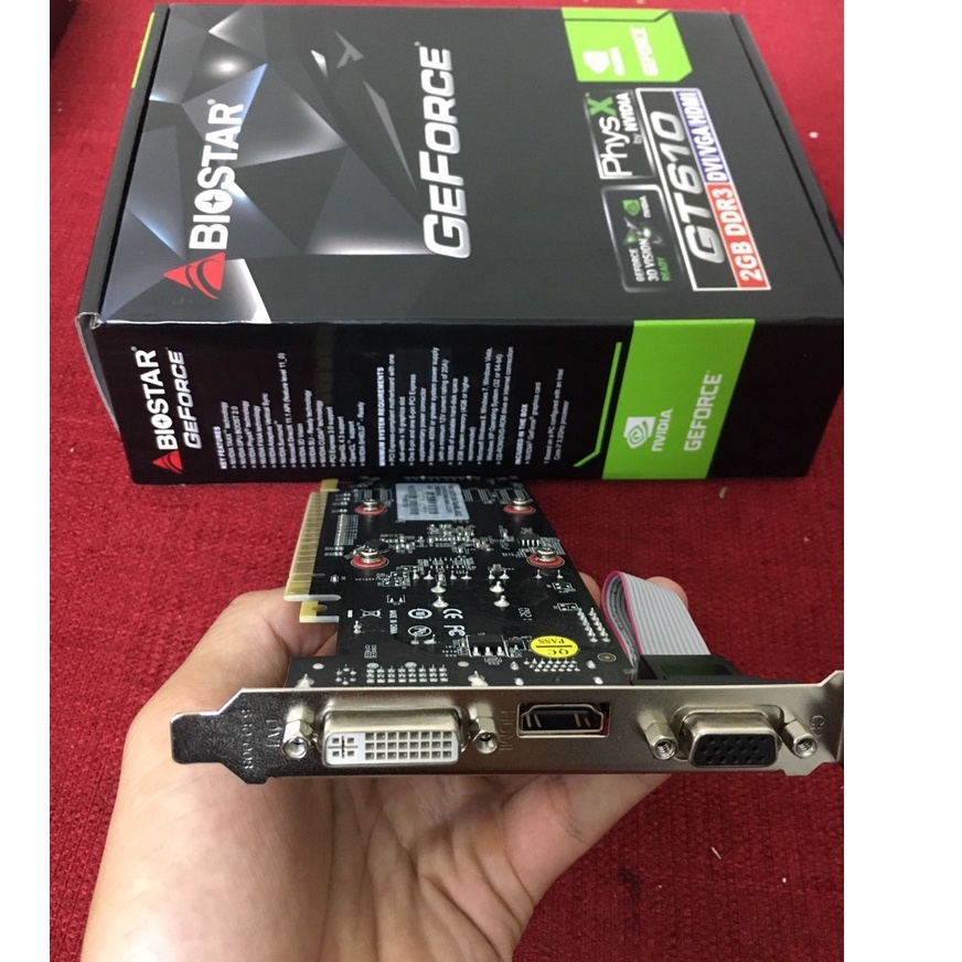VGA PC, card màn hình, card đồ họa Biostar GT610 2GB 64bit - Hàng chính hãng