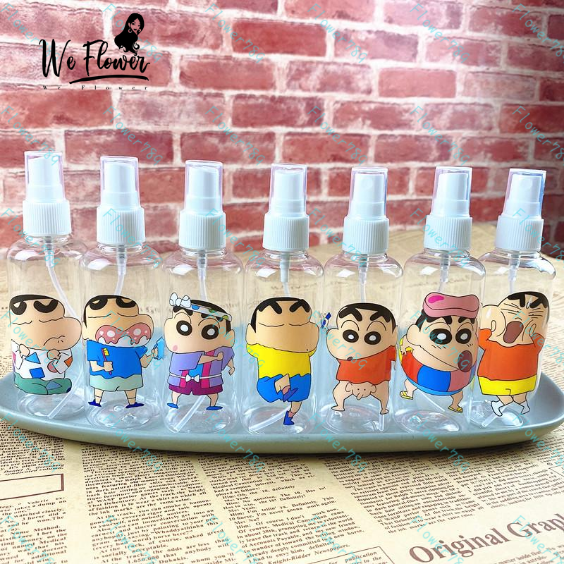 Chai xịt chiết bằng nhựa trong suốt họa tiết hoạt hình đáng yêu 100ml