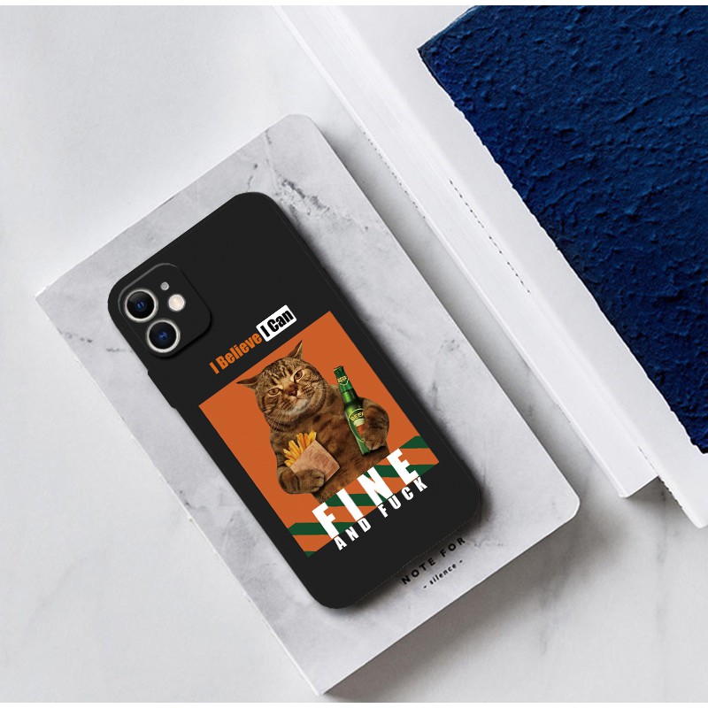 Ốp Điện Thoại Mềm Hình Mèo Thời Trang Cho Iphone 12 Pro 11 Pro Max 13 mini 14 15 Pro X XS Max Xr 5s 6s 7 8 Plus se2