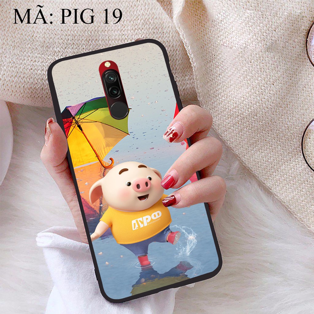 Ốp lưng Xiaomi Redmi 8 viền dẻo TPU BST Pig Cute