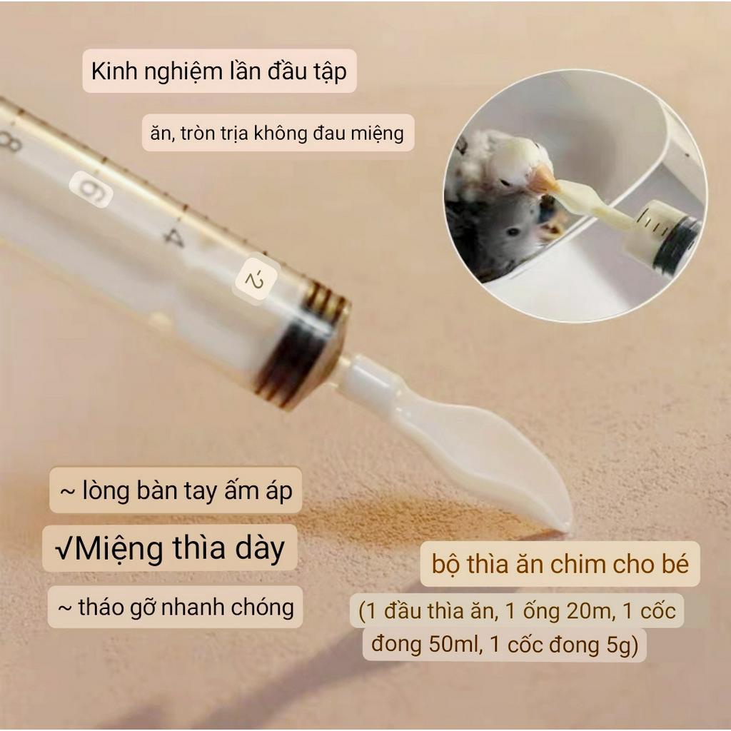 Bộ Đút Vẹt Non Xi Lanh Kèm Muỗng Đút Chống Sặc Dành Cho Chim Vẹt Hàng Thái Muỗng Đút Bột Cho Vẹt Non Bơm đút Bột Vẹt Non