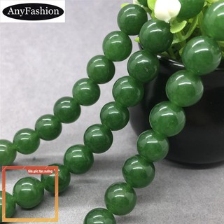*hot* Chuỗi Hạt Đá Xanh Lá Tự Nhiên 4-12mm Dùng Làm Trang Sức Thủ Công