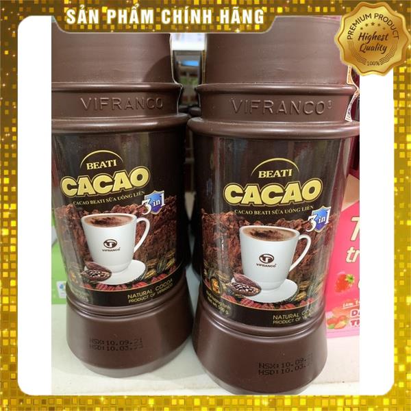 BỘT CACAO BEAUTI NGUYÊN CHẤT (3IN1) LỌ NHỰA 500G