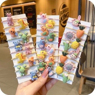 Vỉ 10 chun buộc tóc siêu xinh cho bé gái nhiều loại