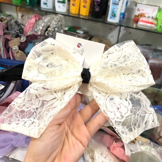 Kẹp tóc nơ ren hàn quốc