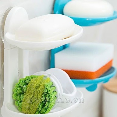 Khay đựng xà bông hút chân không 2 tầng