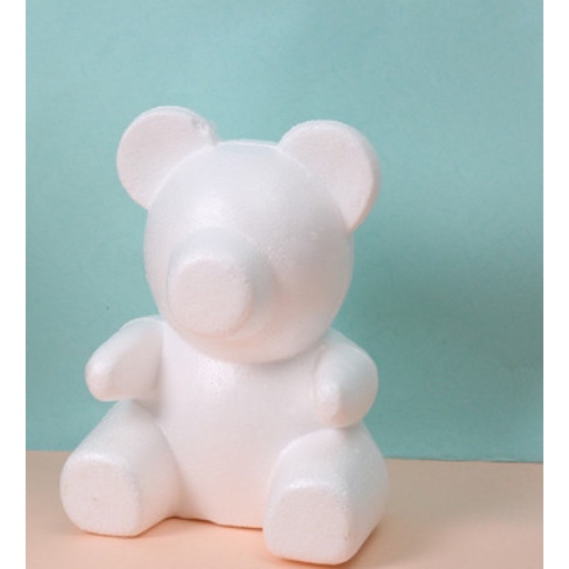 Gấu xốp 35cm, phôi gấu 35cm gắn hoa trang trí