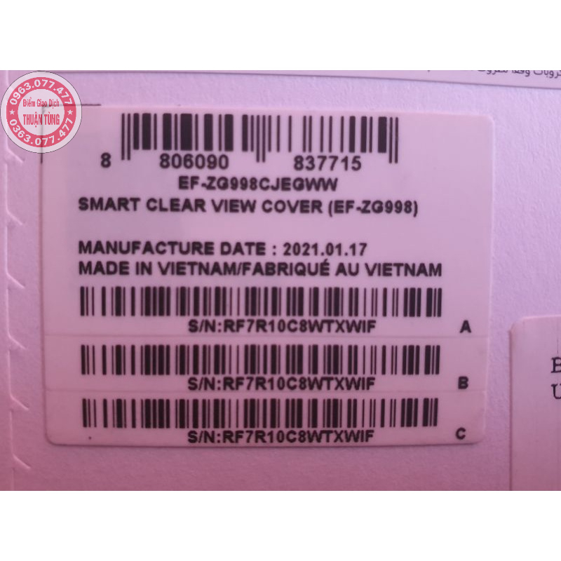 Bao Da Clear View Samsung Galaxy S21 Ultra - Chính Hãng