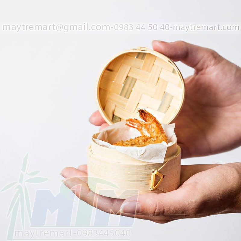 Xửng hấp, lồng hấp tre nhí - phụ kiện trang trí