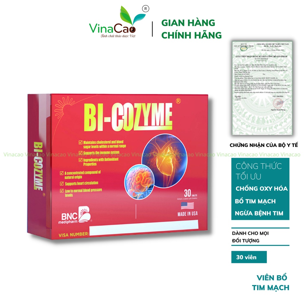 [CHÍNH HÃNG] Bi-Cozyme giảm nguy cơ tắc mạch máu, nhồi máu cơ tim