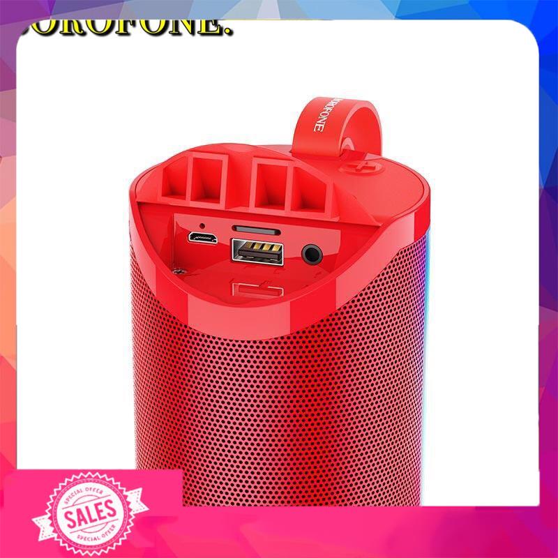 Loa bluetooth mini Borofone BR5. Cho PC Điện thoại máy tính bảng.BH 6 tháng Có đèn lea Nhiều màu sắc.