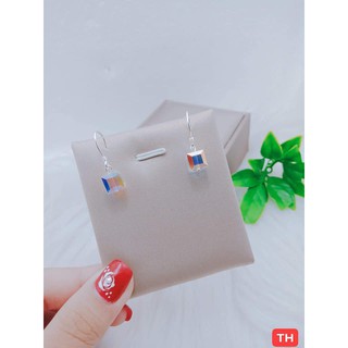 Bông tai pha lê đa sắc màu