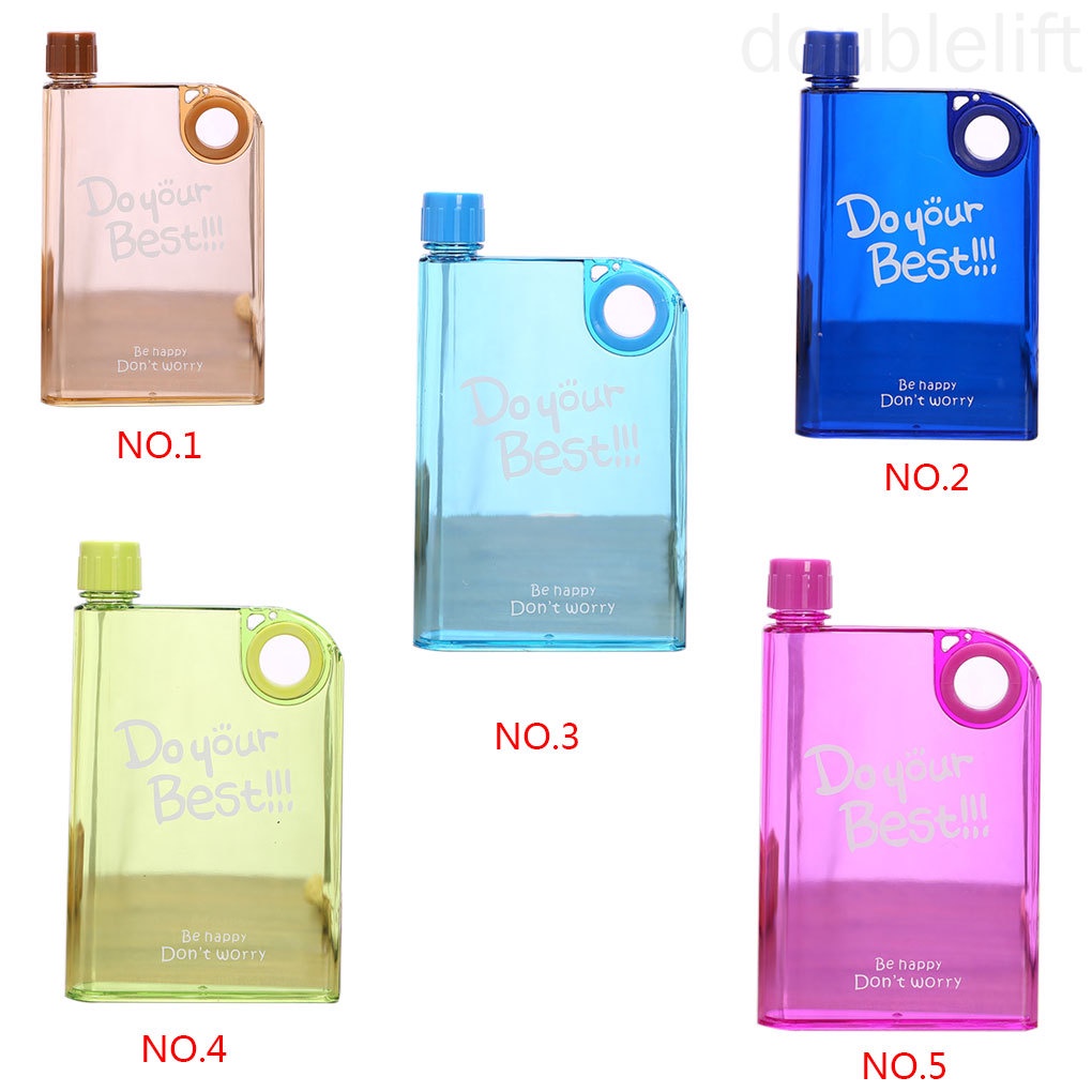 Bình Nước Nhựa Trong Suốt Chống Rò Rỉ Dung Tích 380ml A5