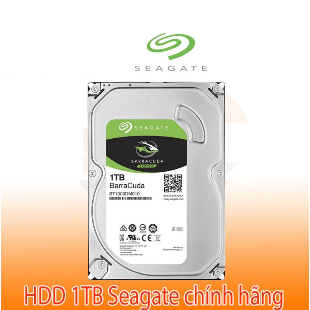 Ổ cứng gắn trong HDD 1TB Seagate Barracuda phân phối + Dây Sata