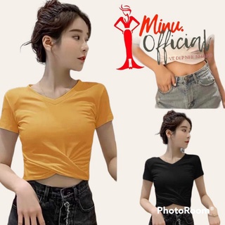 Áo croptop xoắn eo gợi cảm - minu official