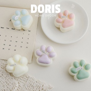 Nến thơm thư giãn không khói hình bàn chân mèo, nến thơm chân chó, decor phong cách Hàn Quốc - Doris.decor