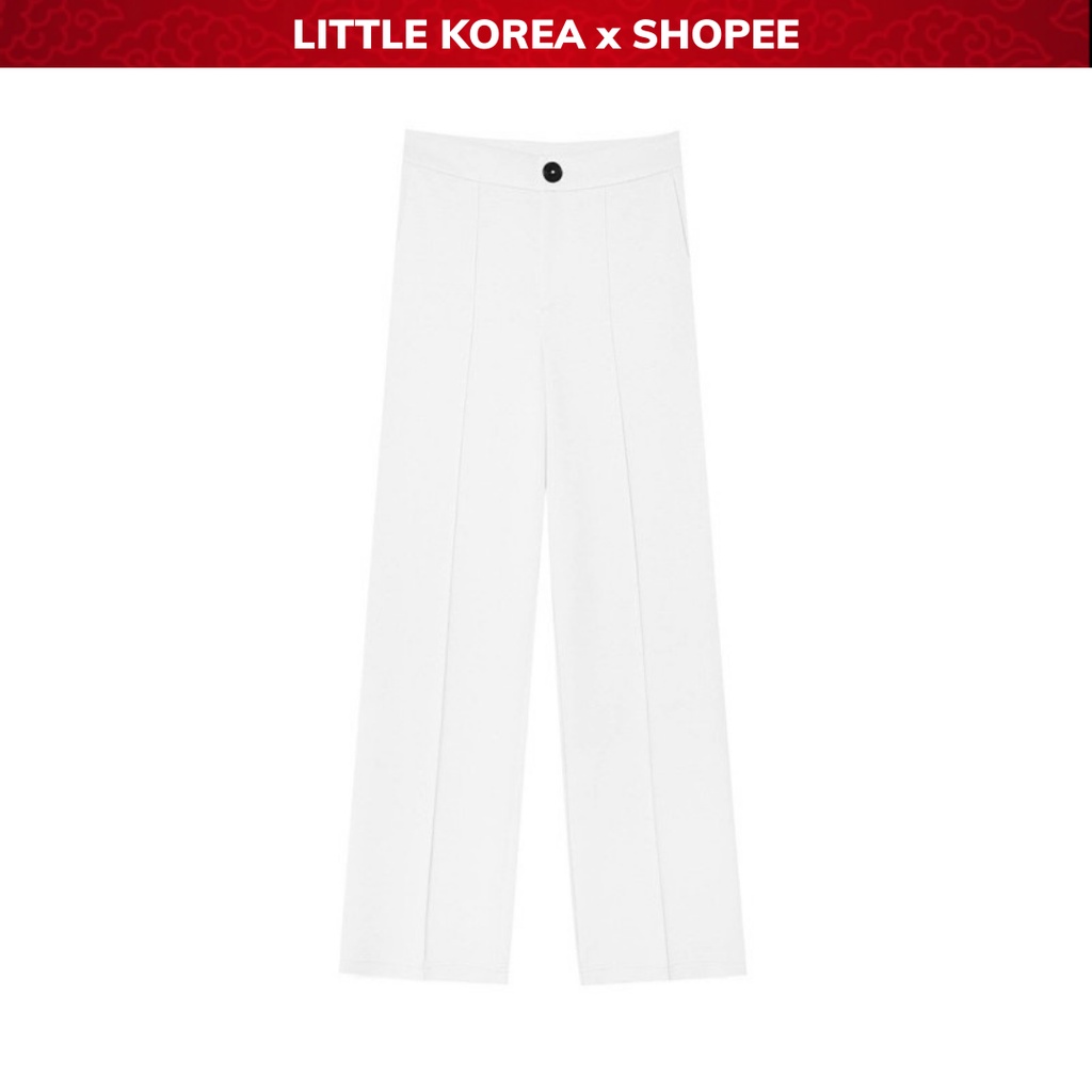 Quần Nỉ Nữ Ống Suông Đứng Cạp Cao Thời Trang STRA - LITTLE KOREA