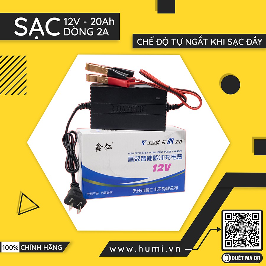 Sạc 1 Bình Ắc Quy 12V Cao Cấp 12.20 [RẺ VÔ ĐỊCH]